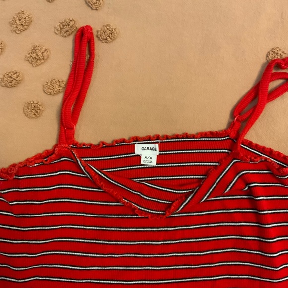 Garage spaghetti strap red cropped tank - size medium - Picture 3 of 3